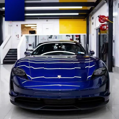 Porsche BMW Gloss PET Gentian Blue Car Vinyl Wrap