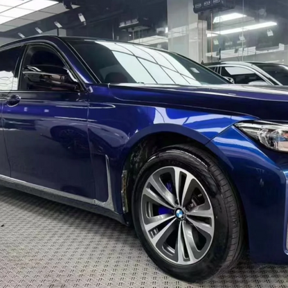 Porsche BMW Gloss PET Gentian Blue Car Vinyl Wrap