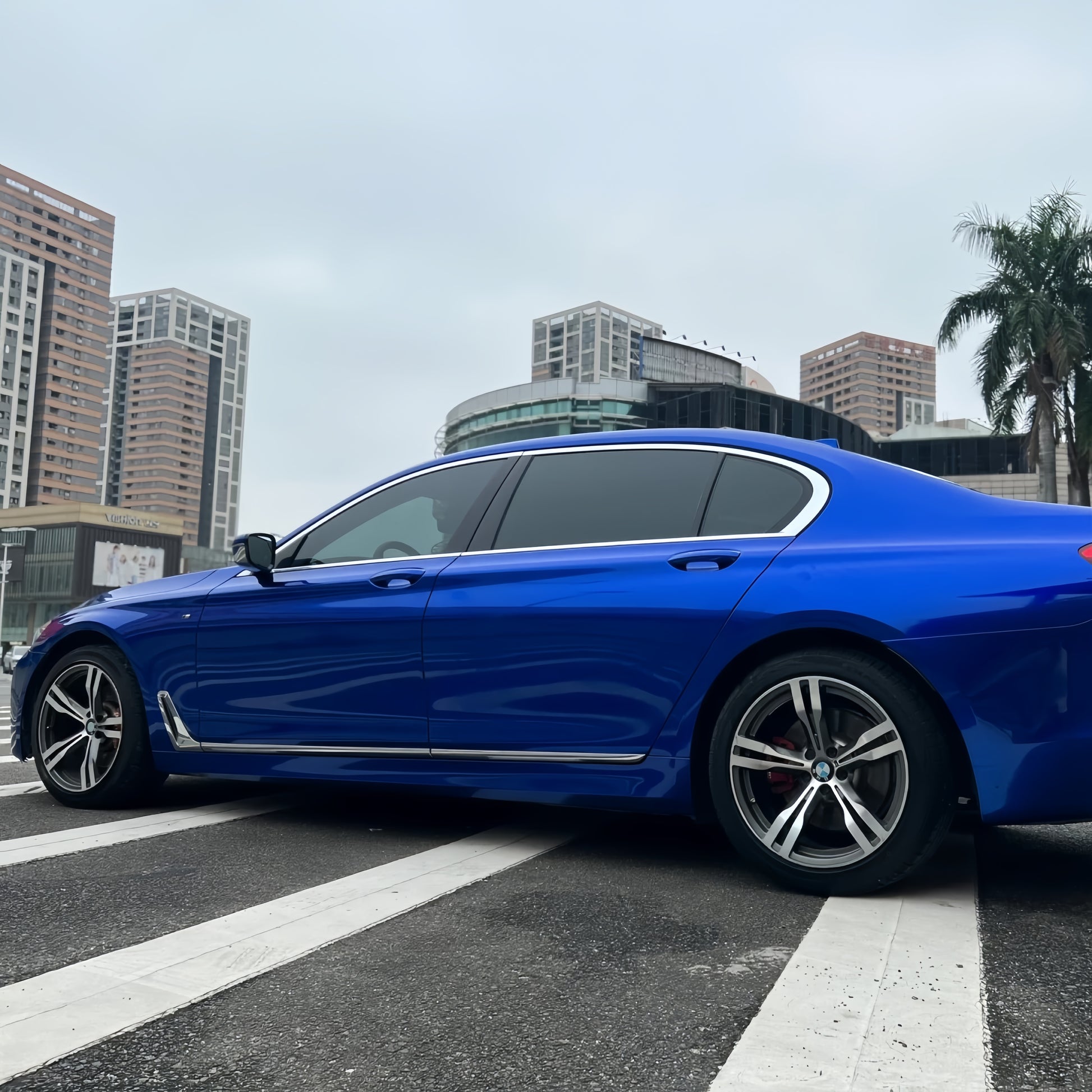 Gloss Liquid Ocean Blue Car Vinyl Wrap