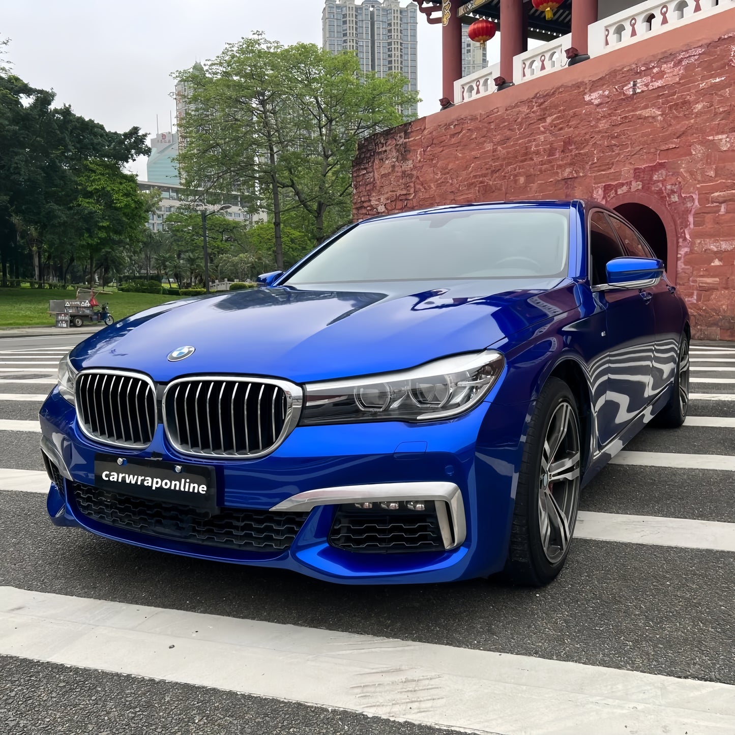 Gloss Liquid Ocean Blue Car Vinyl Wrap