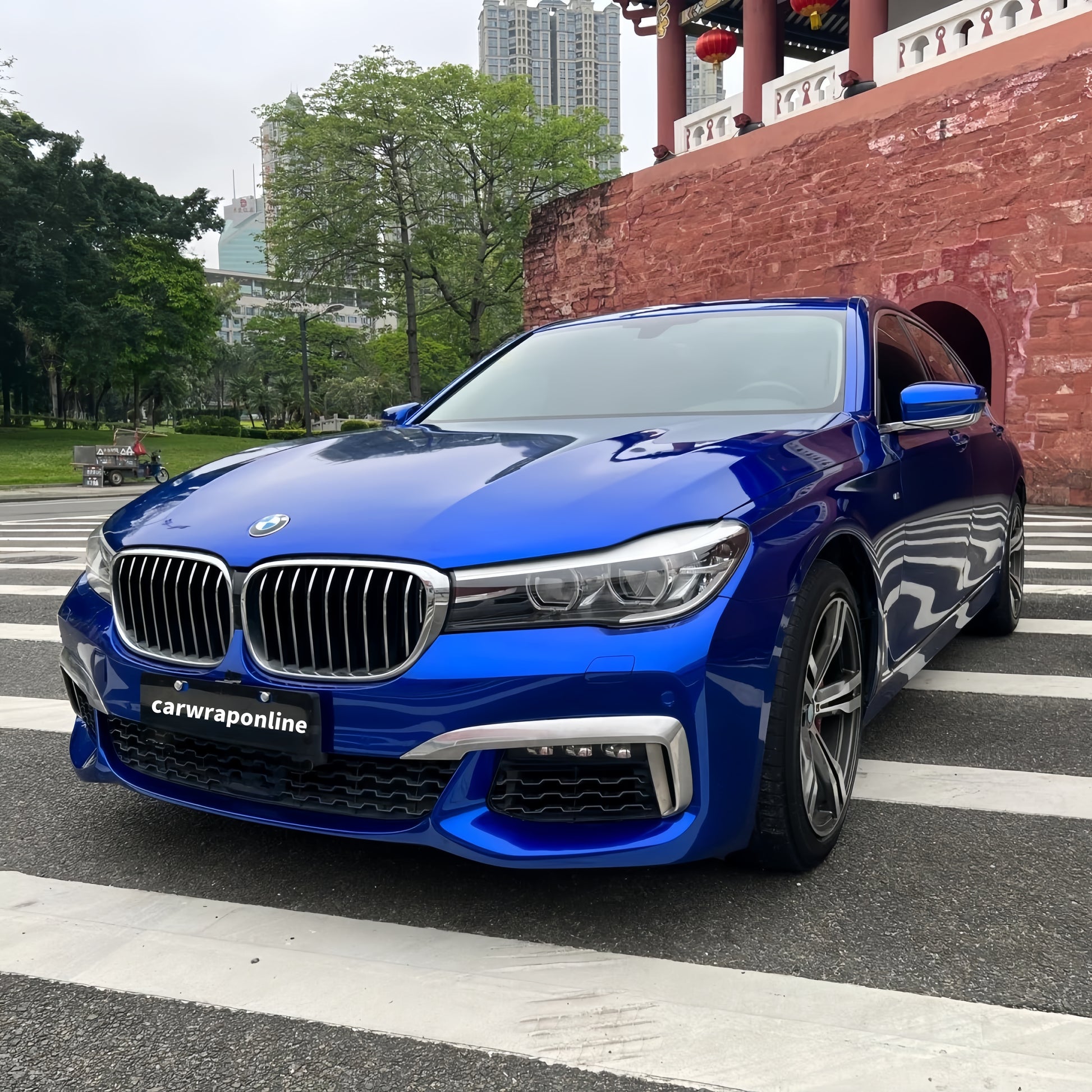 Gloss Liquid Ocean Blue Car Vinyl Wrap