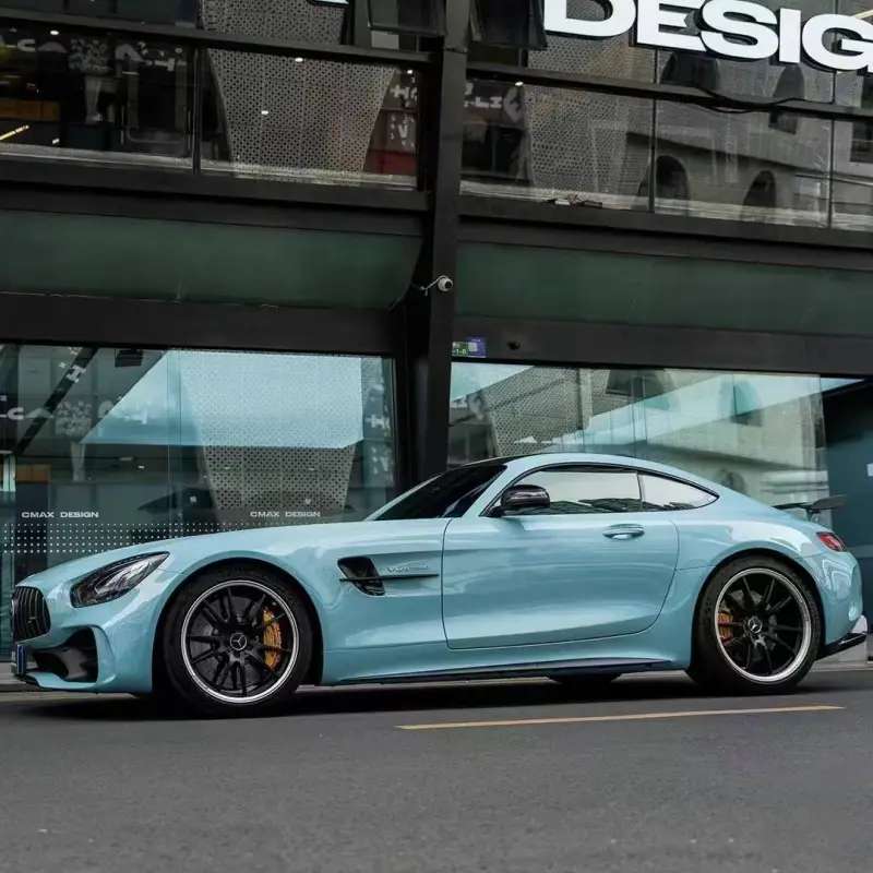 PET Gloss Meisen Blue Car Vinyl Wrap