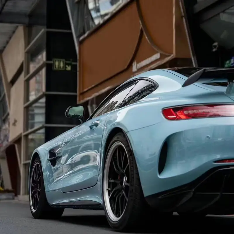 PET Gloss Meisen Blue Car Vinyl Wrap