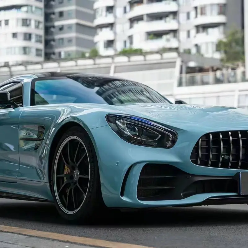 PET Gloss Meisen Blue Car Vinyl Wrap