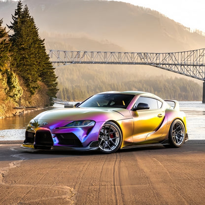 PET Gloss Shifting Green Purple Car Vinyl Wrap