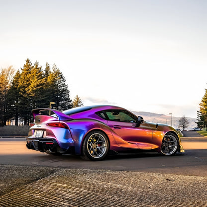 PET Gloss Shifting Green Purple Car Vinyl Wrap