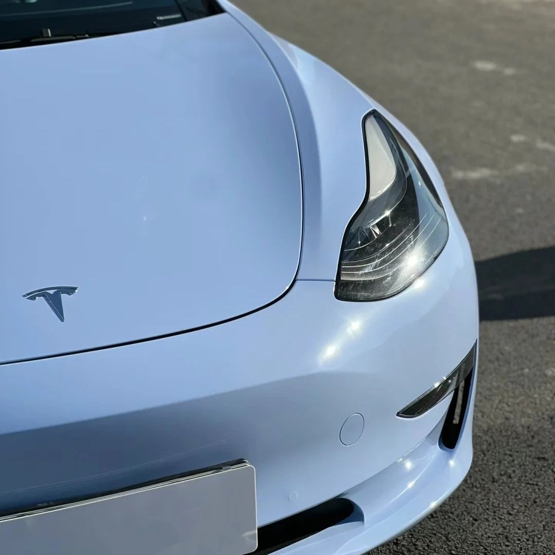 PET Macaron Baby Blue Car Vinyl Wrap