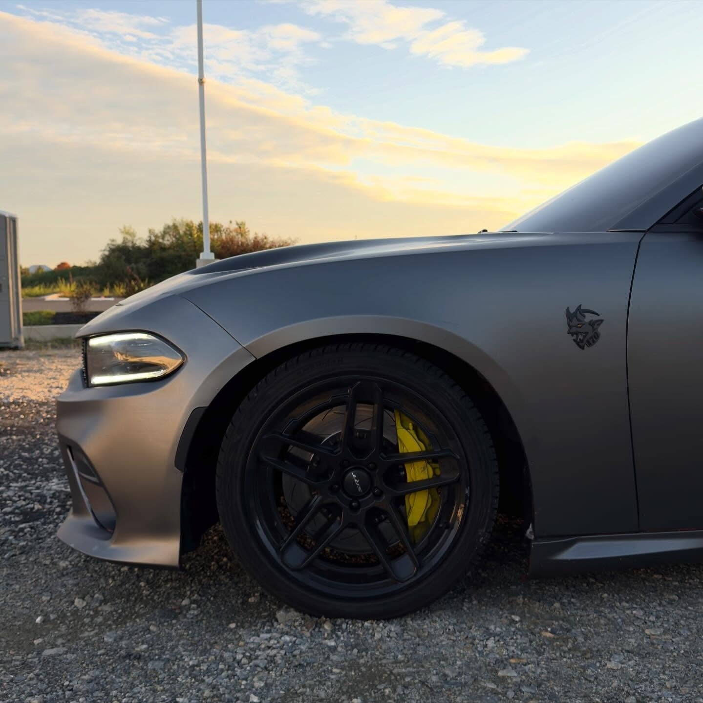 Matte Metallic PET AMG Grey Car Vinyl Wrap