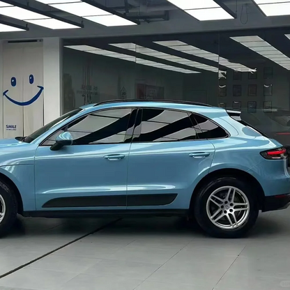 Porsche Bentley Gloss PET Ice Blue Car Vinyl Wrap