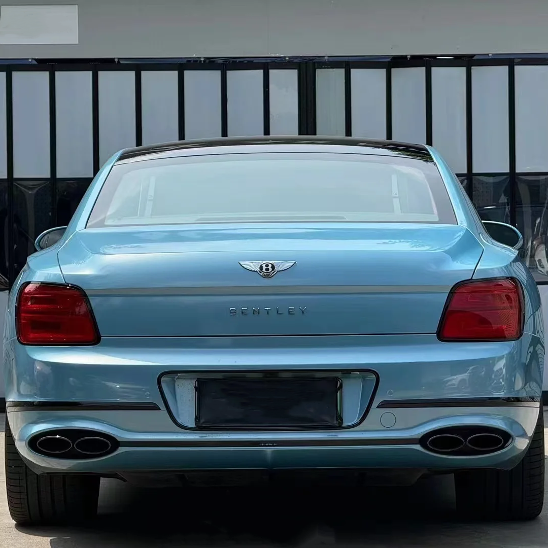 Porsche Bentley Gloss PET Ice Blue Car Vinyl Wrap