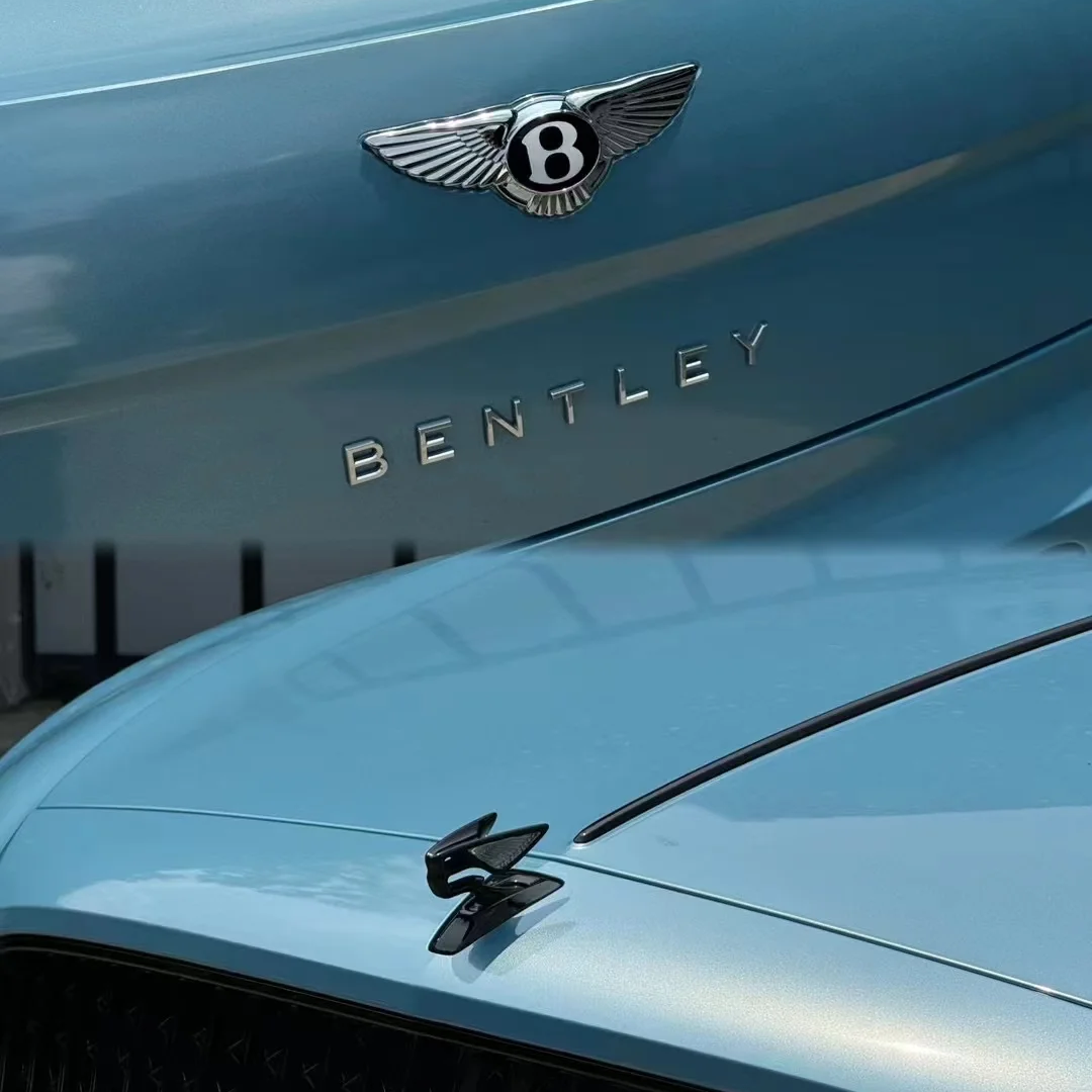 Porsche Bentley Gloss PET Ice Blue Car Vinyl Wrap