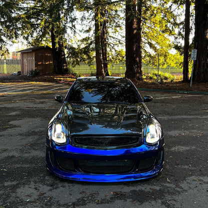 Porsche BMW Gloss PET Gentian Blue Car Vinyl Wrap