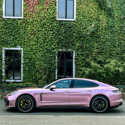 Porsche BMW Tesla  Benz Gloss PET Bentley Passion Pink Car Vinyl Wrap
