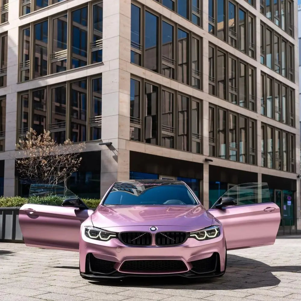 Porsche BMW Tesla  Benz Gloss PET Bentley Passion Pink Car Vinyl Wrap