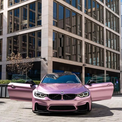 Porsche BMW Tesla  Benz Gloss PET Bentley Passion Pink Car Vinyl Wrap