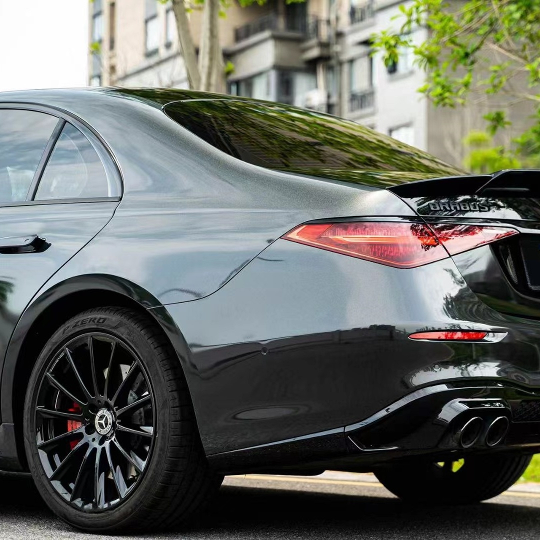 Porsche Gloss Volcano Grey Car Vinyl Wrap