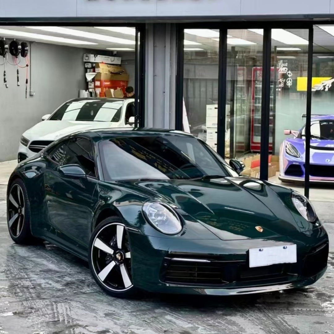 Porsche PET Gloss Viridis Green Car Vinyl Wrap