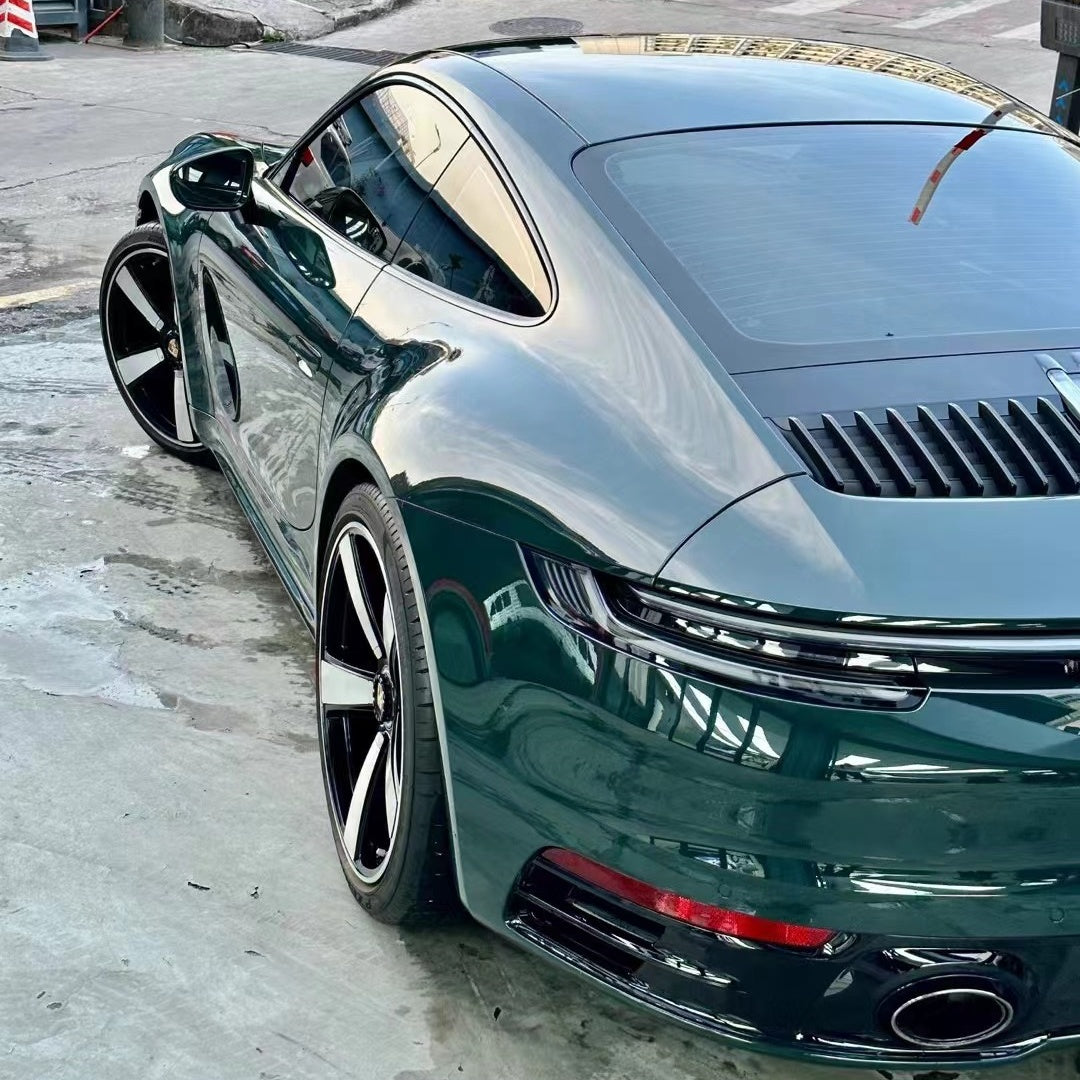 Porsche PET Gloss Viridis Green Car Vinyl Wrap