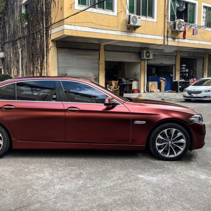 Pure Metal Claret Red Car Vinyl Wrap