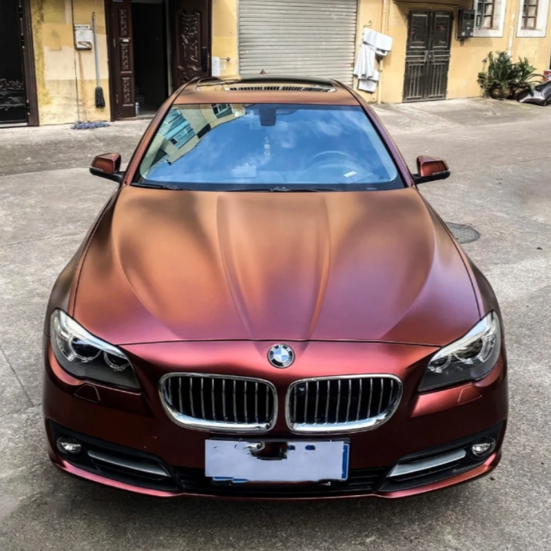 Pure Metal Claret Red Car Vinyl Wrap