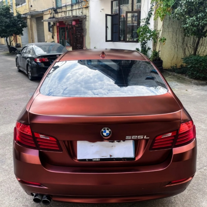 Pure Metal Claret Red Car Vinyl Wrap