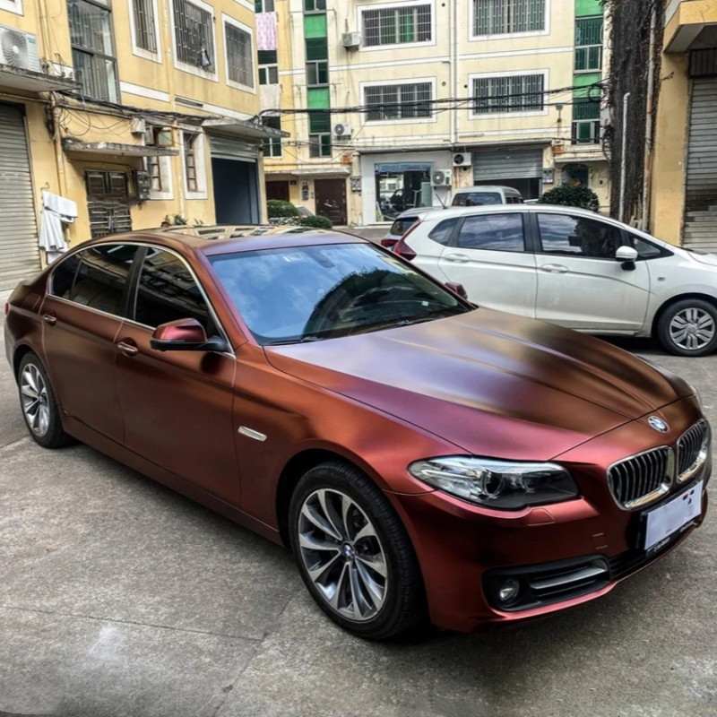 Pure Metal Claret Red Car Vinyl Wrap