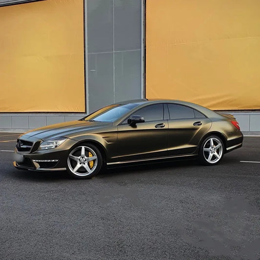 Quality Pure Metal Gold Brown Car Vinyl Wrap  For Sale |