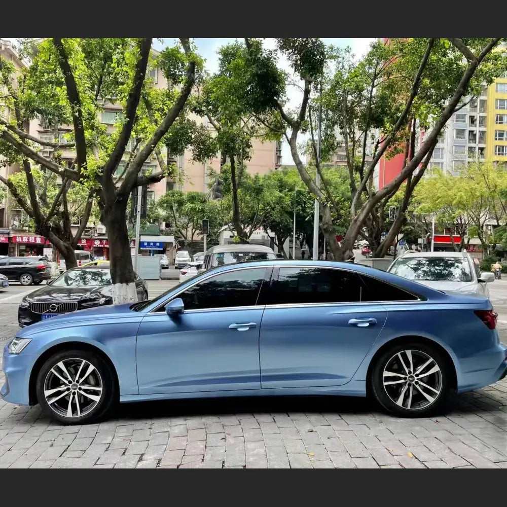 Quality Pure Metal Mist Blue Car Vinyl Wrap  For Sale |