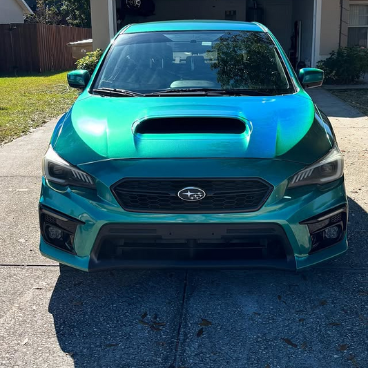 Quality Rainbow Holographic Green Car Vinyl Wrap  For Sale |