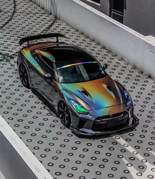 Quality Rainbow Metallic Majestic Dark Gray Car Vinyl Wrap  For Sale |