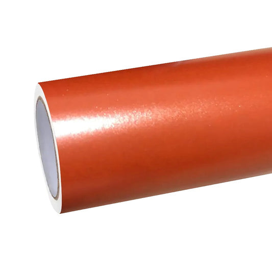 Satin Chrome Orange Car Vinyl Wrap