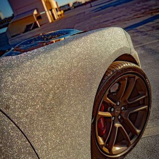 Super Glitter Silver Car Vinyl Wrap Car Vinyl Wrap
