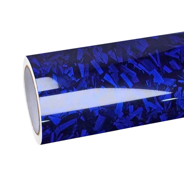 Quality Super Gloss Black Blue Carbon Car Vinyl Wrap