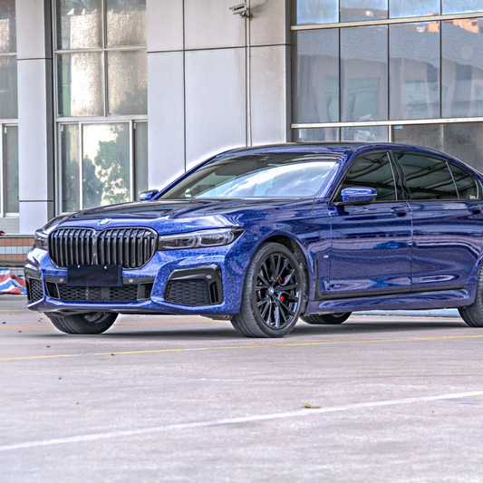 Quality Super Gloss Black Blue Carbon Car Vinyl Wrap  For Sale |