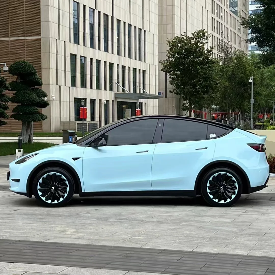 Super Gloss Glacier Blue Car Vinyl Wrap