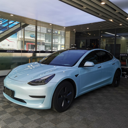 Quality Super Gloss Macaron Blue Car Vinyl Wrap  For Sale |