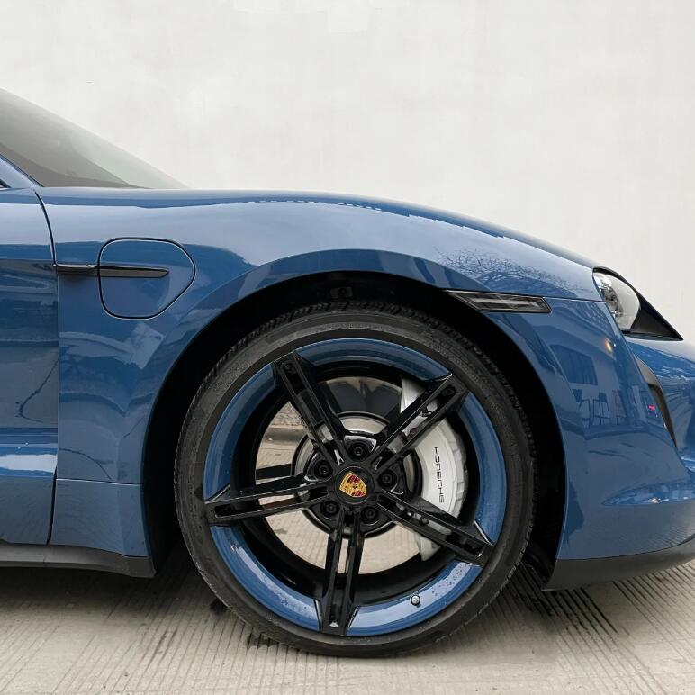 Quality Super Gloss Porsche Deep Blue Car Vinyl Wrap  For Sale |