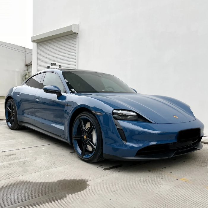 Quality Super Gloss Porsche Deep Blue Car Vinyl Wrap  For Sale |