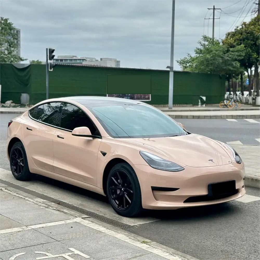 Quality Super Gloss Shine Latte Car Vinyl Wrap  For Sale |