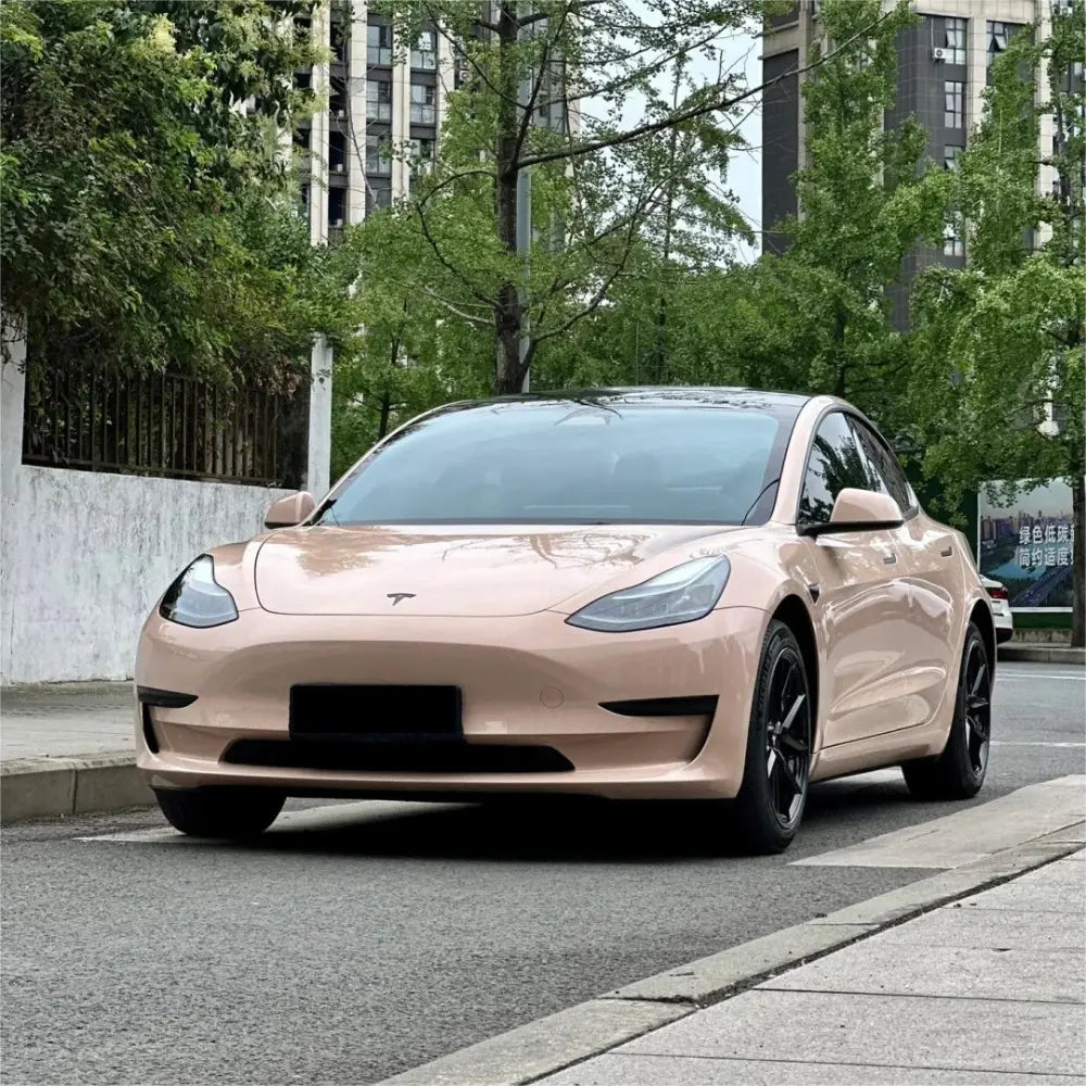 Quality Super Gloss Shine Latte Car Vinyl Wrap  For Sale |