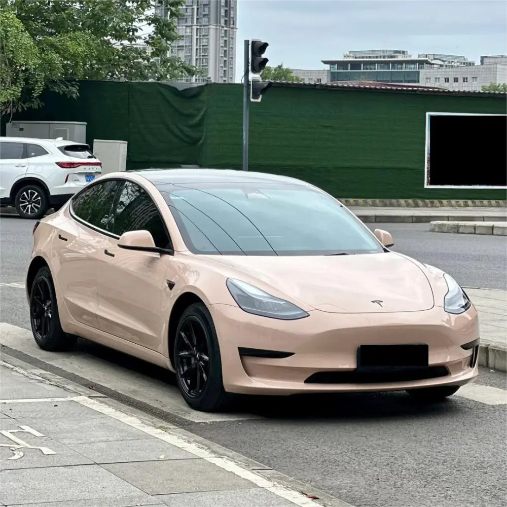 Quality Super Gloss Shine Latte Car Vinyl Wrap  For Sale |