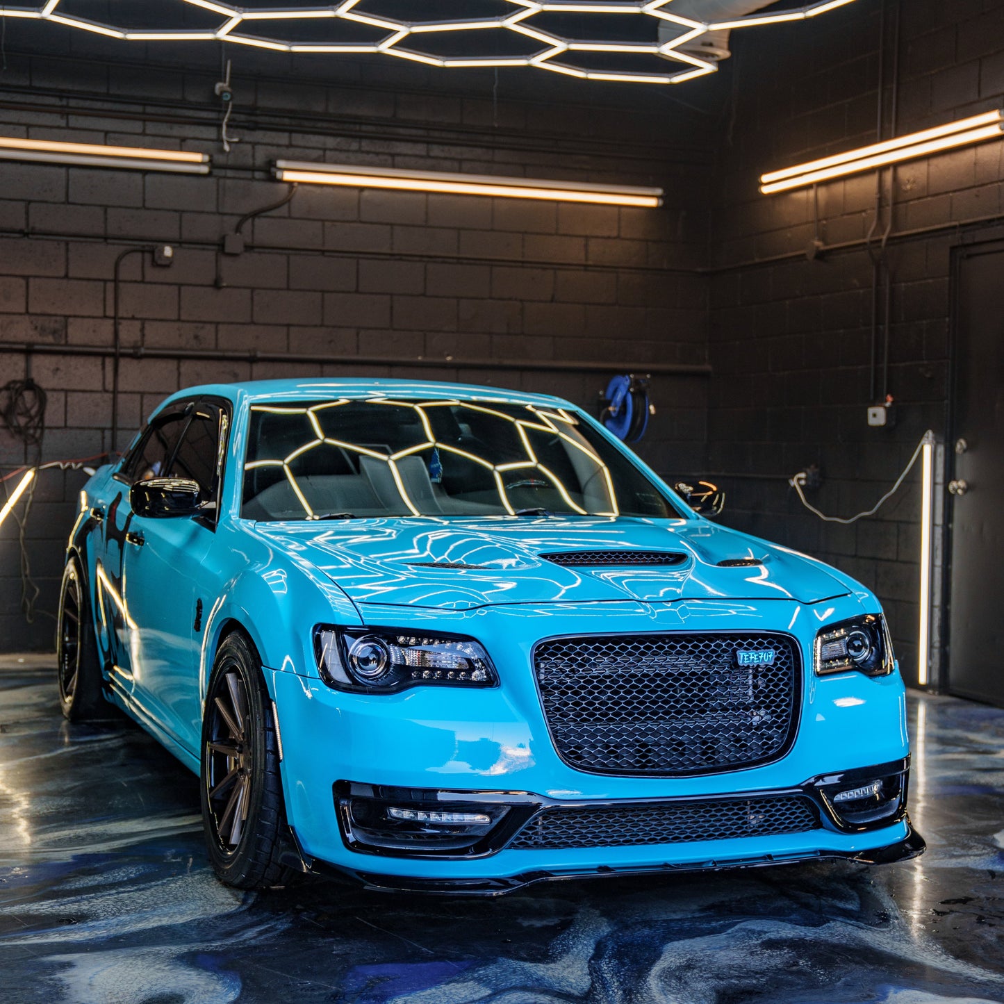 Super Gloss Sky Blue Car Vinyl Wrap ح