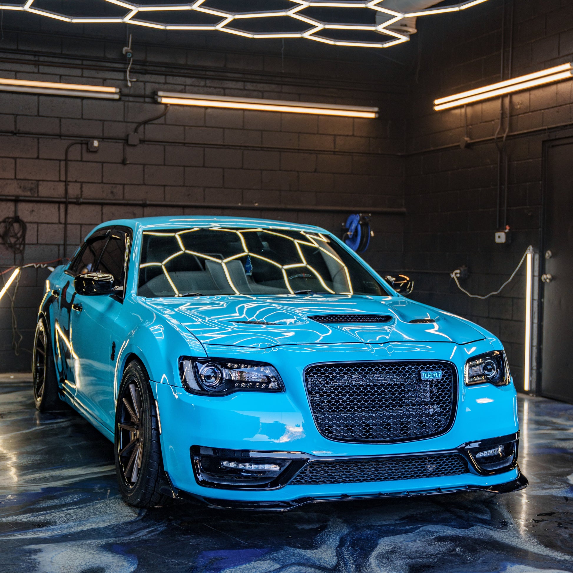 Super Gloss Sky Blue Car Vinyl Wrap ح