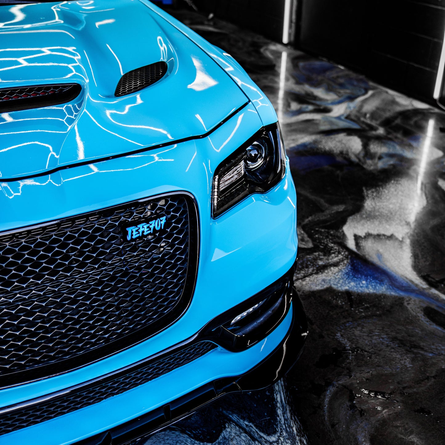 Super Gloss Sky Blue Car Vinyl Wrap ح