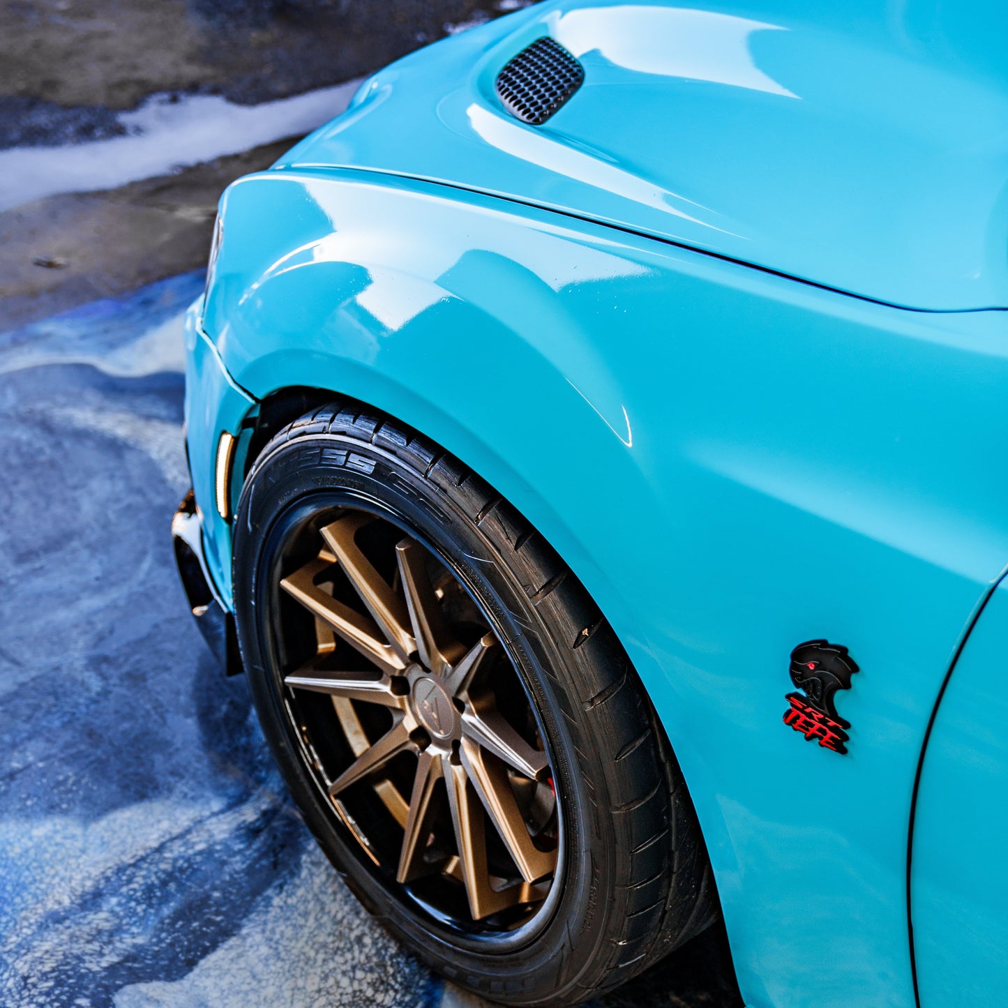 Super Gloss Sky Blue Car Vinyl Wrap ح