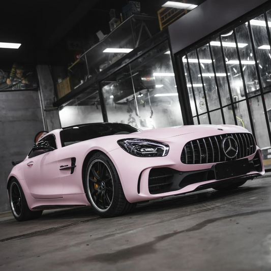 Quality  Super Matte Rose Pink Car Vinyl Wrap  For Sale |