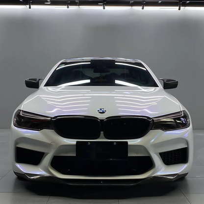 Tesla BMW Gloss PET Diamond Blue White Car Vinyl Wrap