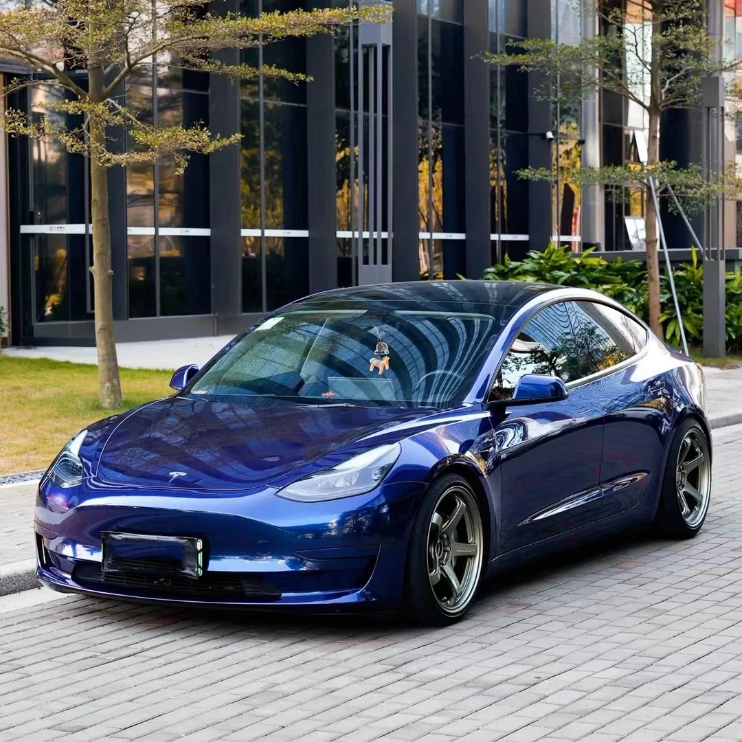 Tesla Gloss PET Audi Navarre Blue Car Vinyl Wrap