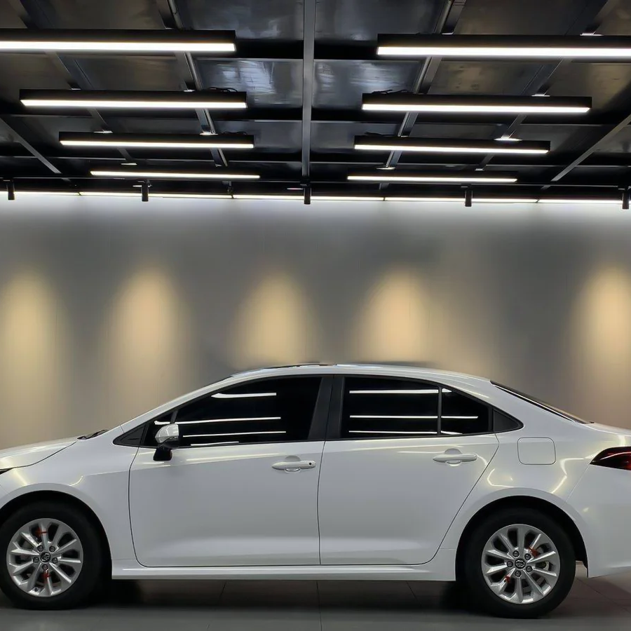 Toyota Gloss PET Diamond Gold White Car Vinyl Wrap