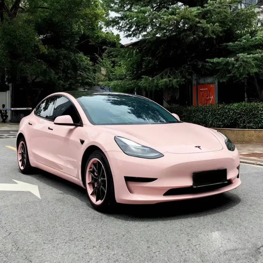 Quality TPU Gloss Baby Pink Car Vinyl Wrap  For Sale |